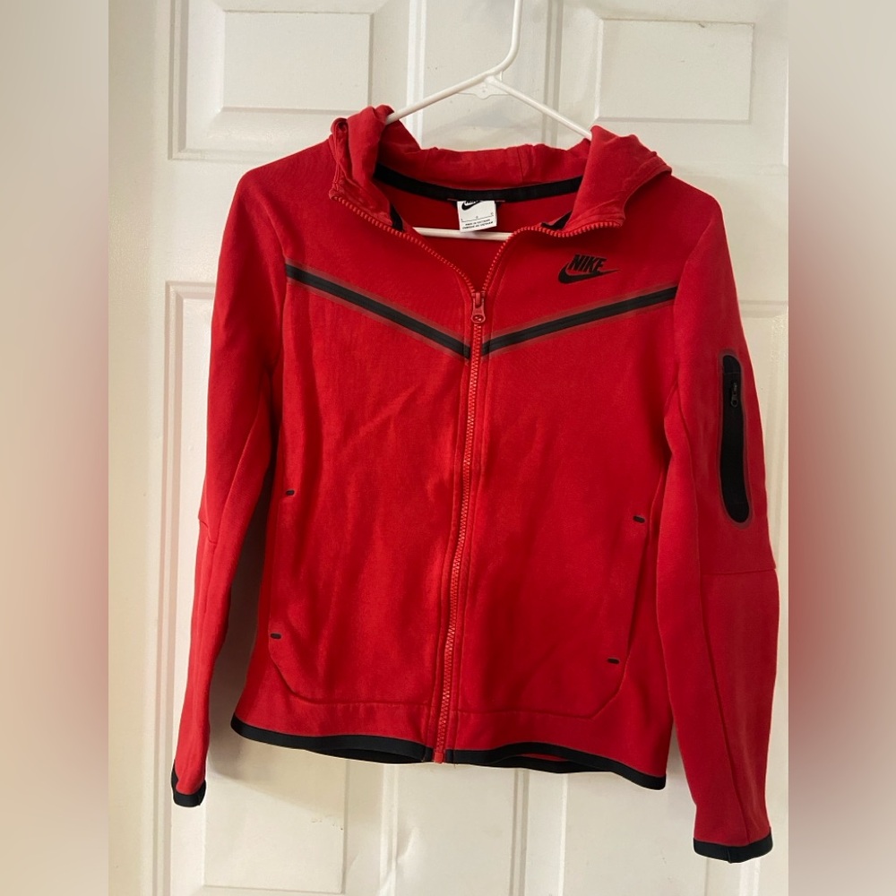 Nike Red/Black Youth Hoodie Zip-Up Size Large